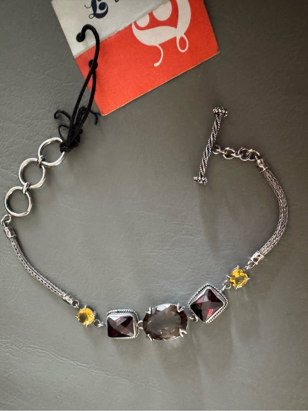 New Lori Bonn Multi-gemstone Sterling Silver Bracelet